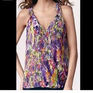 Cabi Multicolored Pastel Faux Wrap Top